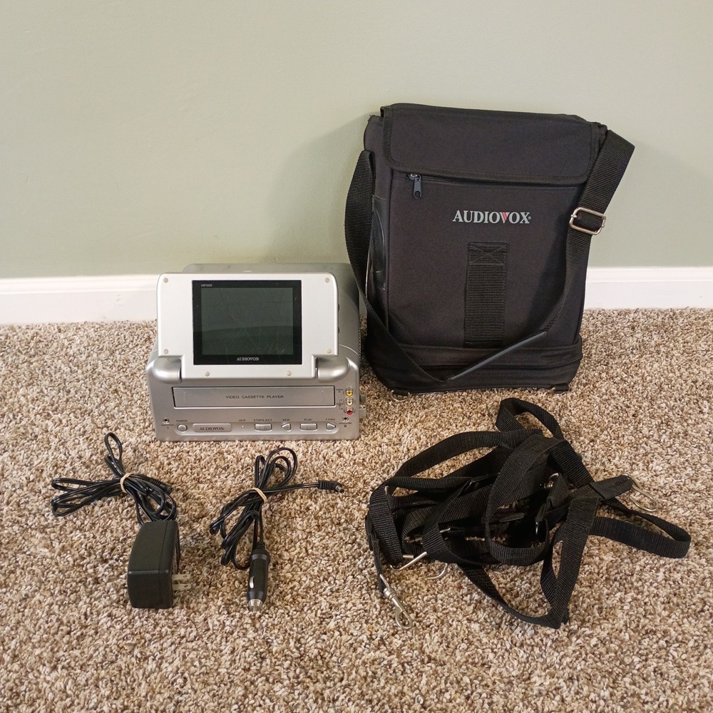 Audiovox VBP2000 Portable VHS Player Car Entertainment System  with Adapters